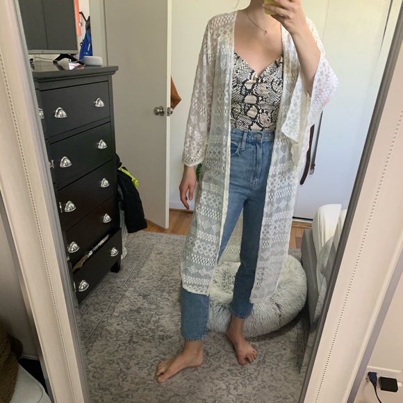 Francesca's Collections Tops - SOLD NWOT Francescas lace duster kimono